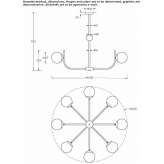 Żyrandol metalowy Basuchil