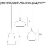 Lampa wisząca ze szkła borokrzemowego Wichita