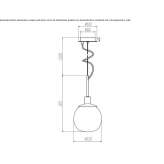 Szklana lampa wisząca Frose