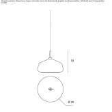 Lampa wisząca ze szkła borokrzemowego Wichita