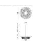 Kartonowa lampa wisząca LED z możliwością ściemniania Lozzolo