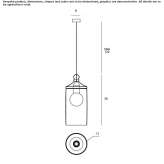 Szklana lampa wisząca Madulari