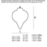 Lampa wisząca ze szkła Murano Elbistan