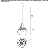 Szklana lampa wisząca Alfenas