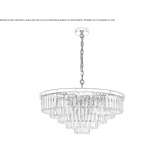 Glass chandelier with crystals Cengerli