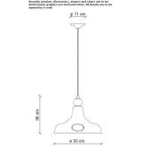 Lampa wisząca wykonana z ceramiki i metalu Olathe