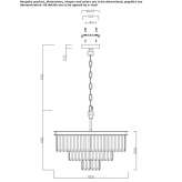 Glass chandelier with crystals Cengerli