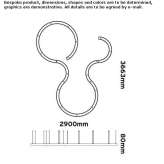 Aluminum linear lighting profile for LED modules Ticul