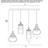 Szklana lampa wisząca Roxbury