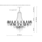 Crystal chandelier Belvi