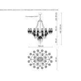 Crystal chandelier Belvi