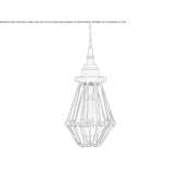 Handmade brass hanging lamp Piumazzo