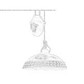 Adjustable ceramic pendant lamp Nohanent