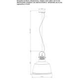 Szklana lampa wisząca Perlo