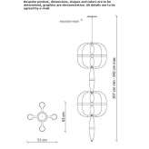 Lampa wisząca LED z dmuchanego szkła Lage