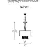 Lampa wisząca z kryształkami Custines