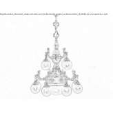 Handmade brass chandelier Connell