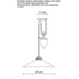 Regulowana ceramiczna lampa wisząca Weinburg
