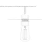 LED hanging lamp handmade of brass Centallo