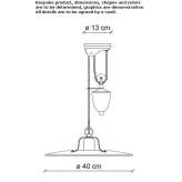 Regulowana metalowa lampa wisząca Olathe