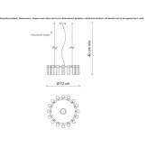 Lampa wisząca LED z dmuchanego szkła LeChee