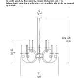 Steel LED hanging lamp Gadinti