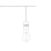 Brass pendant lamp Congas