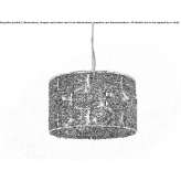 Steel hanging lamp with crystals Crezancy