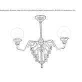 Brass rotating chandelier Redovan