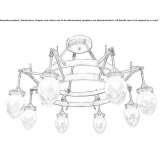 Handmade brass chandelier Combloux