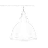 Handmade hanging lamp made of powder-coated aluminum Weisen