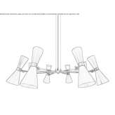 Brass chandelier Cozieni