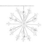 Handmade brass chandelier Rimoc