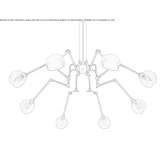 Brass rotating chandelier Ragnitz