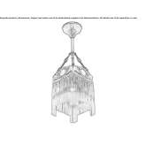 Ręcznie robiona mosiężna lampa wisząca Nilo