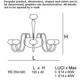 Murano glass chandelier Paterno