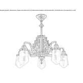Handmade brass chandelier Redovan