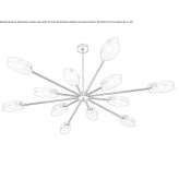 Brass LED hanging lamp Ligueil