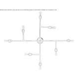 Brass chandelier Ragnitz