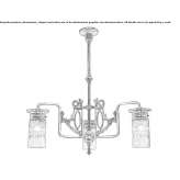 Handmade brass chandelier Nilo