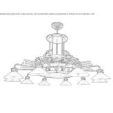 Handmade brass chandelier Anserma