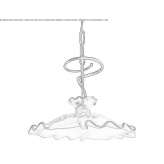 Hanging lamp made of ceramics and metal Illfurth