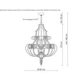 Crystal chandelier Belvi