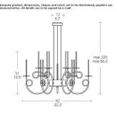 Steel LED hanging lamp Gadinti