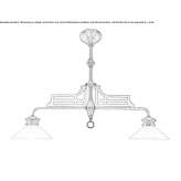 Handmade brass hanging lamp Anserma