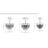 LED chandelier with crystals Itri