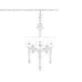 Brass chandelier Voinka