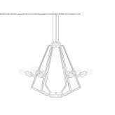 Mosiężna lampa wisząca Ilow