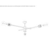 Brass chandelier Wollbach