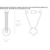 LED hanging lamp made of glass and aluminum Dudesti